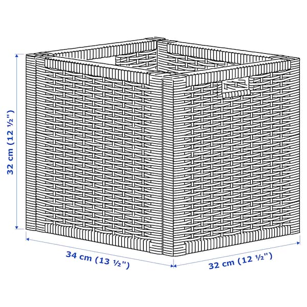 IKEA BRANÄS Basket, rattan, 12 ½x13 ½x12 ½ in, Ikea Ireland | 0837FEADS