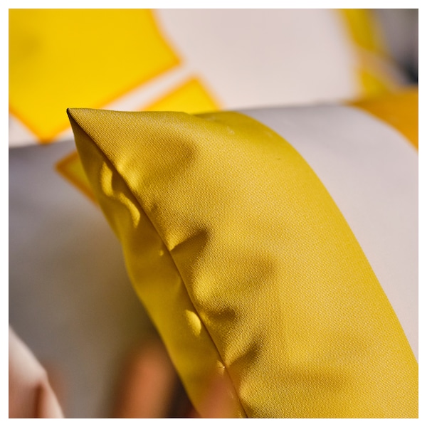 IKEA BRÖGGAN back cushion, indoor/outdoor, 12x23 in Yellow, Ikea Ireland | 6590JVKLE