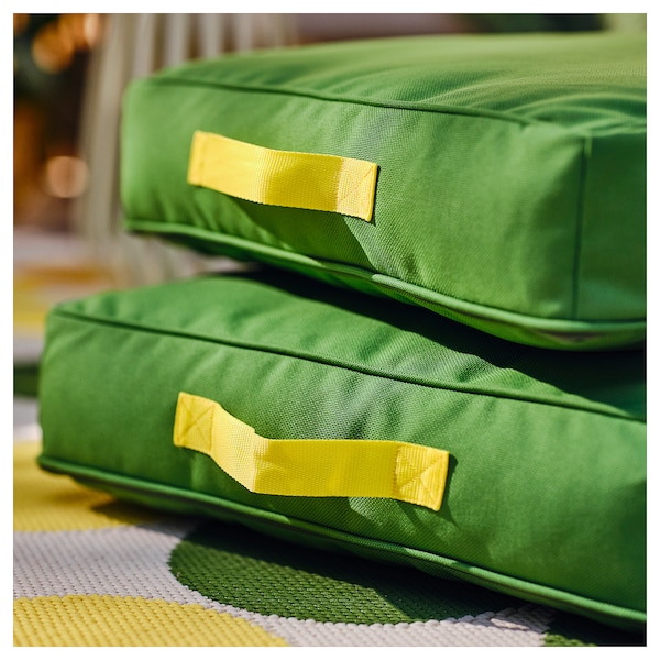 IKEA BRÖGGAN floor cushion, indoor/outdoor green, 18x18 in, Ikea Ireland | 5863VNQZJ