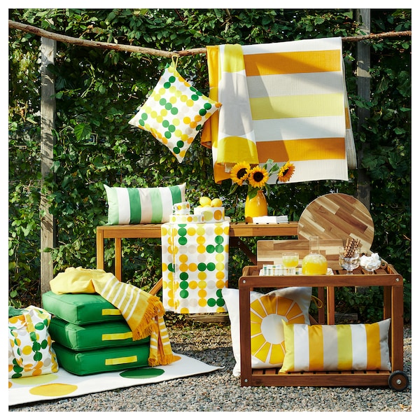 IKEA BRÖGGAN floor cushion, indoor/outdoor green, 18x18 in, Ikea Ireland | 5863VNQZJ