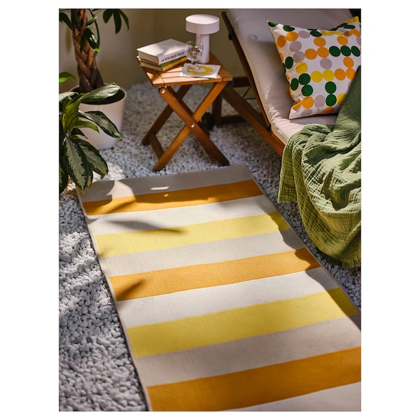 IKEA BRÖGGAN rug flatwoven, in/outdoor, yellow, 2'7 inx6'7 in, Ikea Ireland | 0853ATEBY