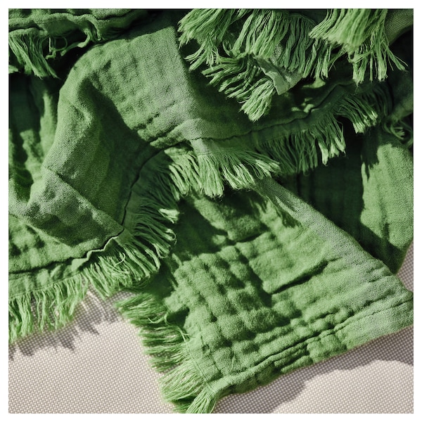 IKEA BRÖGGAN throw, green, 59x79 in, Ikea Ireland | 7859WYDQC
