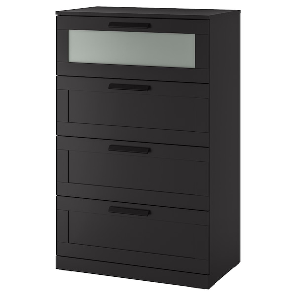 IKEA BRIMNES 4-drawer chest, 30 3/4x48 7/8 in Black, Ikea Ireland | 6705IFYOP
