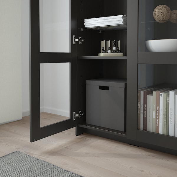 IKEA BRIMNES Cabinet with doors, glass, 30 3/4x37 3/8 in Black, Ikea Ireland | 8713YRKVO