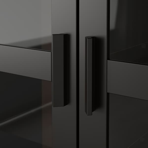 IKEA BRIMNES Glass-door cabinet, 31 1/2x74 3/4 in Black, Ikea Ireland | 5829UDWXG