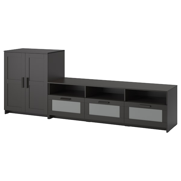 IKEA BRIMNES TV storage combination, 101 5/8x16 1/8x37 3/8 in Black, Ikea Ireland | 5486RLSJE