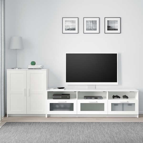 IKEA BRIMNES TV storage combination, 101 5/8x16 1/8x37 3/8 in White, Ikea Ireland | 1748KWTNA