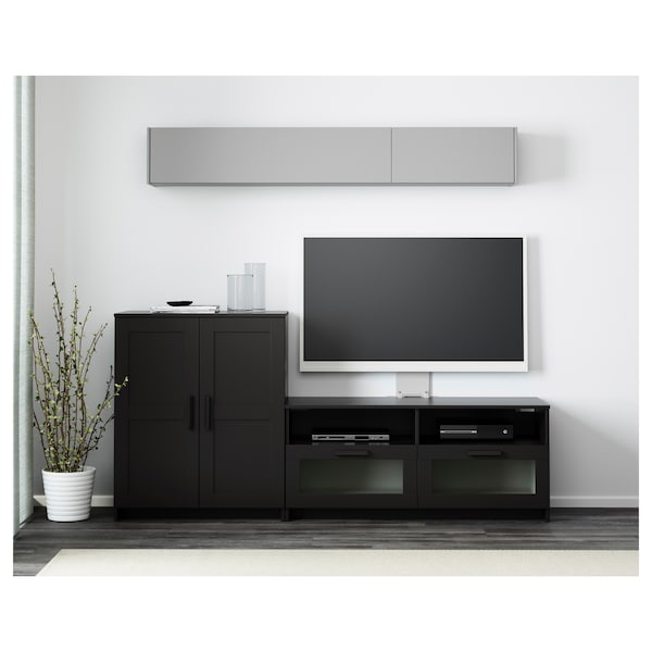 IKEA BRIMNES TV storage combination, 78 3/4x16 1/8x37 3/8 in Black, Ikea Ireland | 6257DJVOK