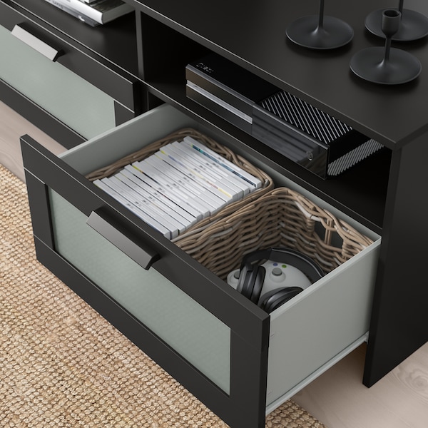 IKEA BRIMNES TV storage combination, 78 3/4x16 1/8x37 3/8 in Black, Ikea Ireland | 6257DJVOK