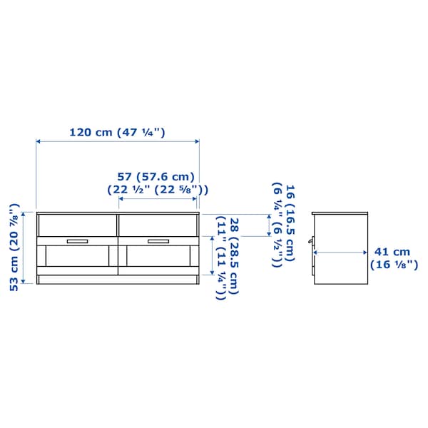 IKEA BRIMNES TV unit, 47 1/4x16 1/8x20 7/8 in Black, Ikea Ireland | 8096EWNFG