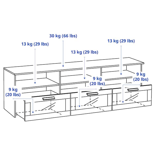 IKEA BRIMNES TV unit, 70 7/8x16 1/8x20 7/8 in White, Ikea Ireland | 6243GSHRZ