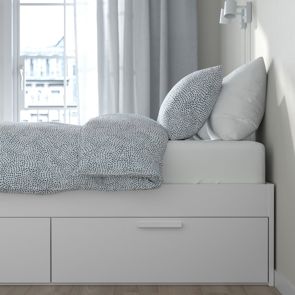 IKEA BRIMNES bed frame with storage, Queen White, Ikea Ireland | 5462YQCEX
