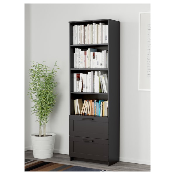 IKEA BRIMNES bookcase, 23 5/8x74 3/4 in Black, Ikea Ireland | 5602QPUNV