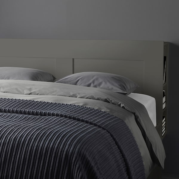 IKEA BRIMNES headboard with storage compartment, King Gray, Ikea Ireland | 2415WXZGC