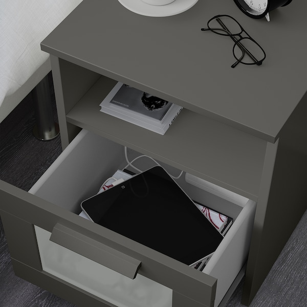 IKEA BRIMNES nightstand, 15 3/8x16 1/8 in Gray, Ikea Ireland | 5476BHQRX