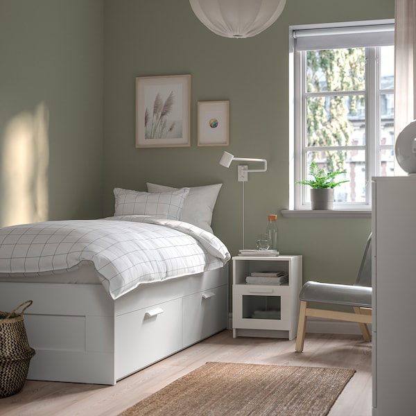 IKEA BRIMNES nightstand, 15 3/8x16 1/8 in White, Ikea Ireland | 9476UXMFS