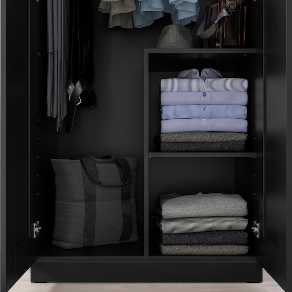 IKEA BRIMNES wardrobe with 2 doors, 30 3/4x74 3/4 in Black, Ikea Ireland | 0251LPYTZ