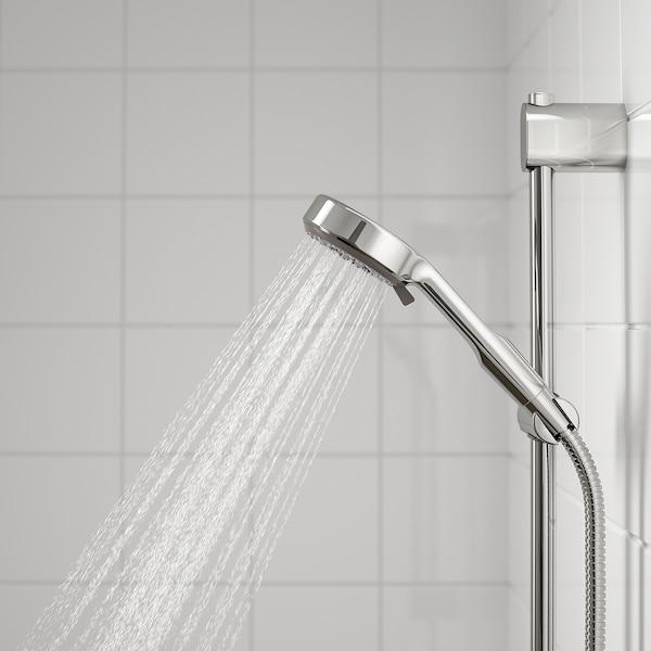 IKEA BROGRUND Riser rail with hand shower/outlet, chrome plated, Ikea Ireland | 3214EHSRV