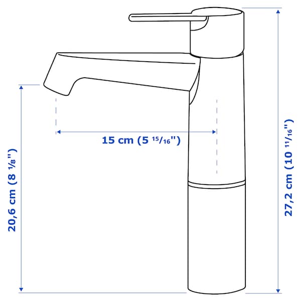 IKEA BROGRUND bath faucet, tall, chrome plated, Ikea Ireland | 8527CZJWX