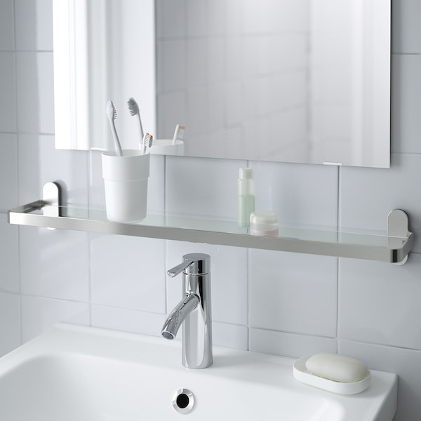IKEA BROGRUND glass shelf, 26 3/8x4 3/8 in, Ikea Ireland | 6018JTZXY
