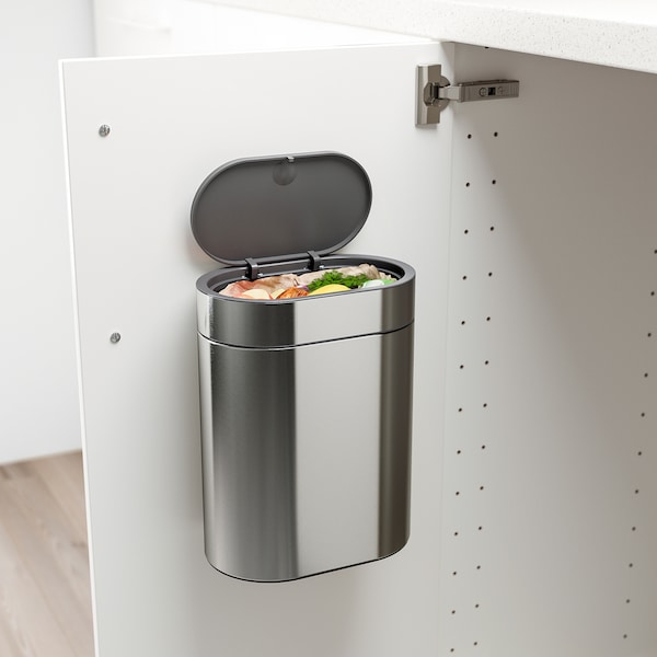 IKEA BROGRUND touch top trash can, 1 gallon Stainless Steel, Ikea Ireland | 1637HTBJE