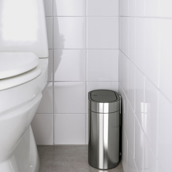 IKEA BROGRUND touch top trash can, 1 gallon Stainless Steel, Ikea Ireland | 1637HTBJE