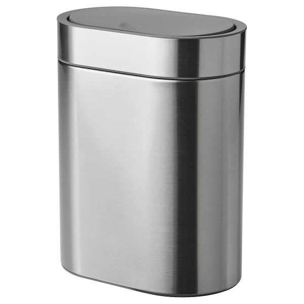 IKEA BROGRUND touch top trash can, 1 gallon Stainless Steel, Ikea Ireland | 1637HTBJE