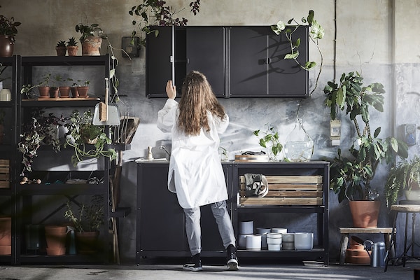 IKEA BROR Cabinet with 2 doors, black, Ikea Ireland | 9710PXYVO