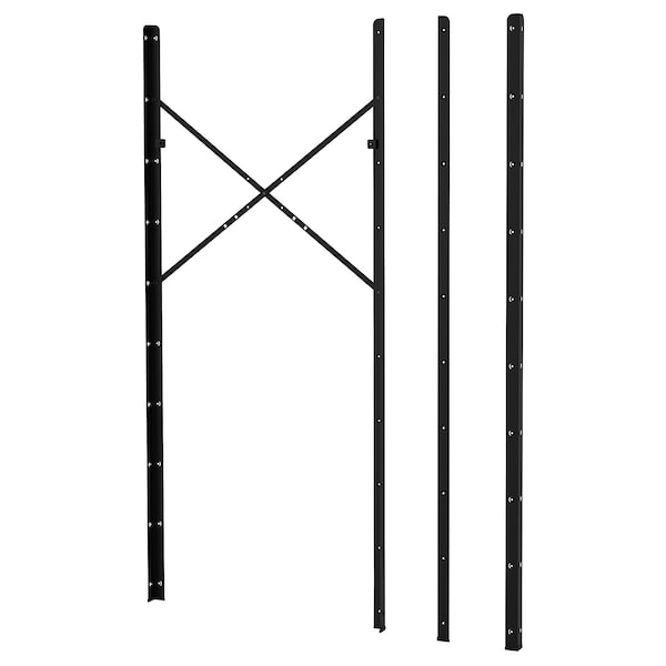 IKEA BROR Post, black, Depth: 1 5/8 in Height: 74 3/4 in. Order today!, 4 pack, Ikea Ireland | 1689BIWXM