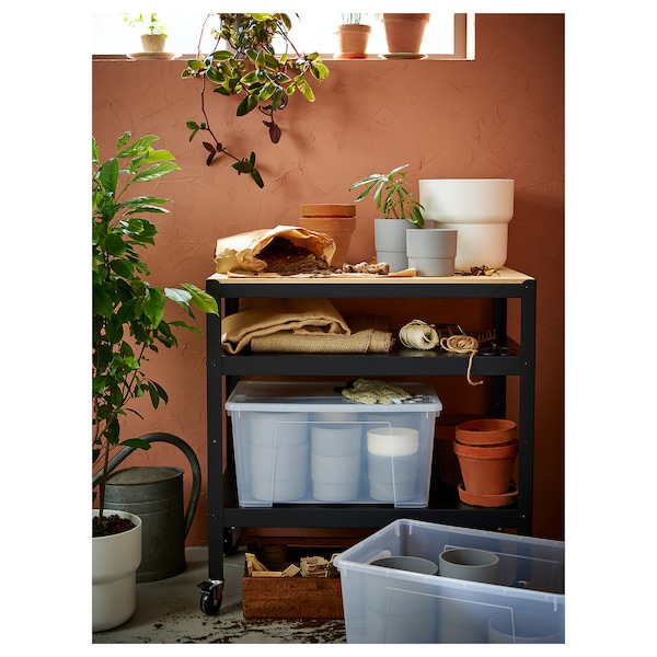IKEA BROR Utility cart, black, pine plywood, Ikea Ireland | 4169SUYCM