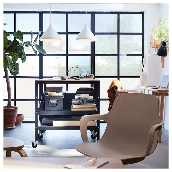 IKEA BROR Utility cart, black, pine plywood, Ikea Ireland | 4169SUYCM