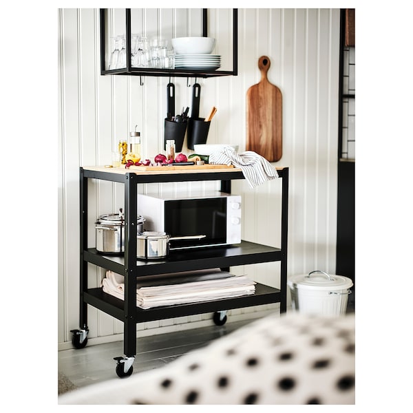 IKEA BROR Utility cart, black, pine plywood, Ikea Ireland | 4169SUYCM