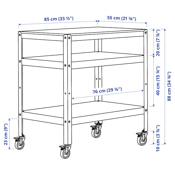 IKEA BROR Utility cart, black, pine plywood, Ikea Ireland | 4169SUYCM