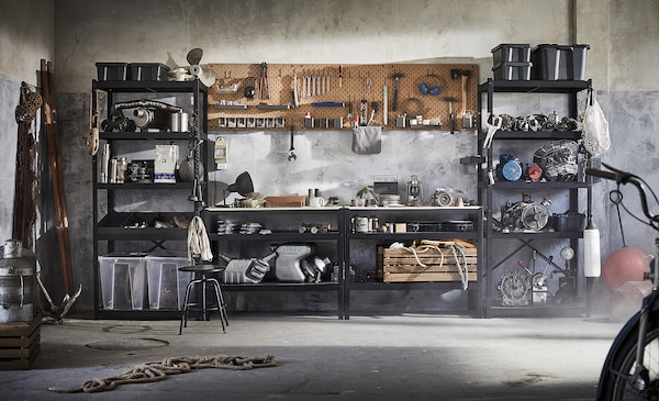 IKEA BROR Work bench, black, pine plywood, Ikea Ireland | 0543QVBYW