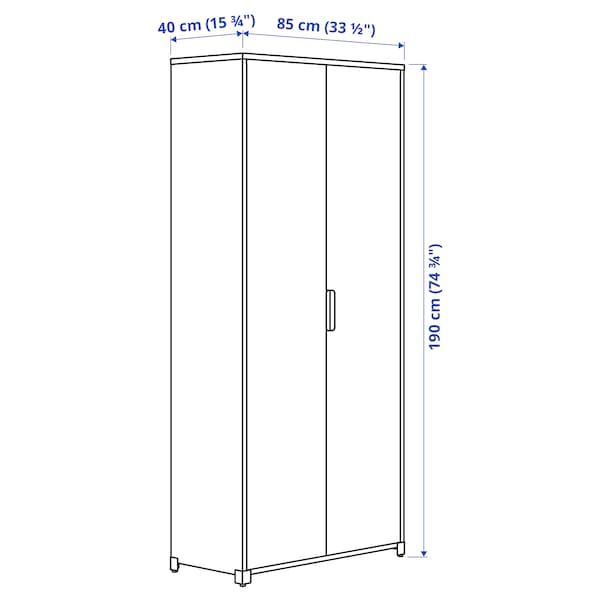 IKEA BROR cabinet with doors, black, 33 1/2x15 3/4x75 1/4 in, Ikea Ireland | 4859YROED