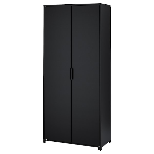 IKEA BROR cabinet with doors, black, 33 1/2x15 3/4x75 1/4 in, Ikea Ireland | 4859YROED