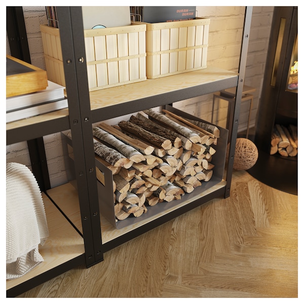IKEA BROR shelf, 33 1/8x21 1/4 in Black / Pine Plywood, Ikea Ireland | 5213ROIUH