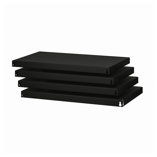 IKEA BROR shelf, black, 33 1/8x21 1/4 in, 4 pack, Ikea Ireland | 5391DJOMA