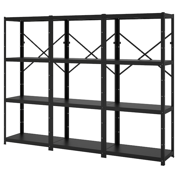 IKEA BROR shelving unit, 100x15 3/4x74 3/4 in Black, Ikea Ireland | 6543WQFES