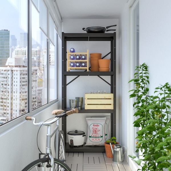 IKEA BROR shelving unit, black, 33 1/2x15 3/4x74 3/4 in, Ikea Ireland | 9473OPZDH