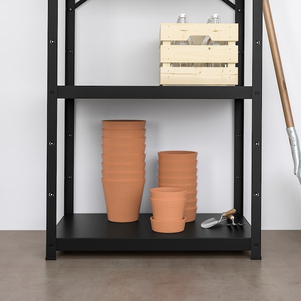 IKEA BROR shelving unit, black, 33 1/2x21 5/8x74 3/4 in, Ikea Ireland | 2498LKOIX