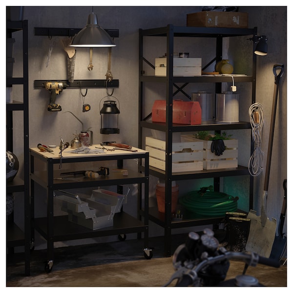 IKEA BROR shelving unit, black, 33 1/2x21 5/8x74 3/4 in, Ikea Ireland | 2471HNROU