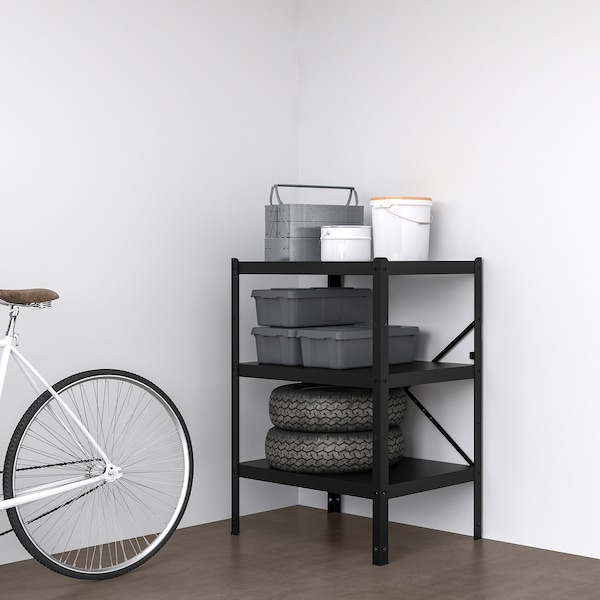 IKEA BROR shelving unit, black, 33 1/2x21 5/8x43 1/4 in, Ikea Ireland | 5201YHNGK