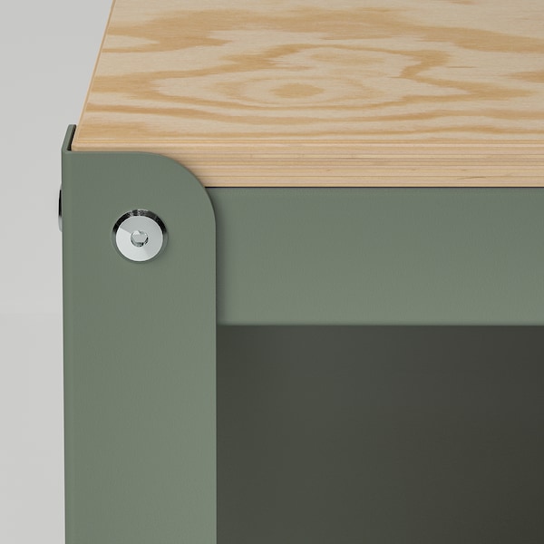 IKEA BROR utility cart, gray-green/pine plywood, 33 1/2x21 5/8 in, Ikea Ireland | 9802RCXOH