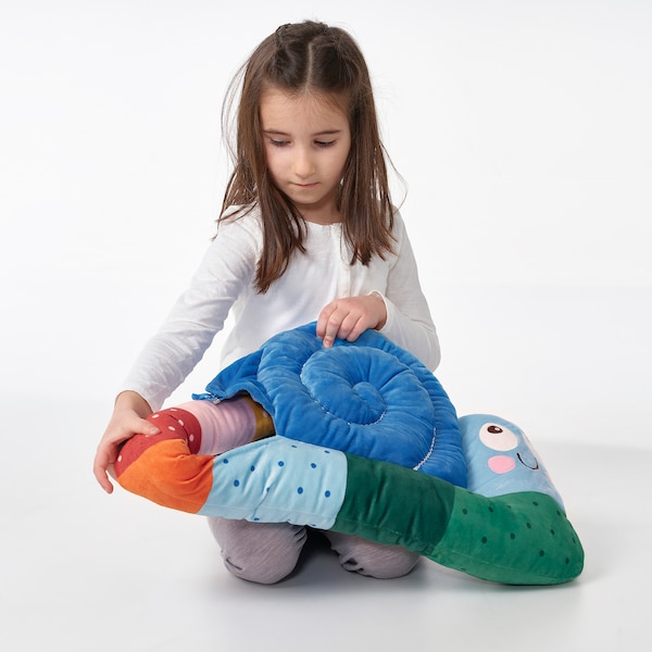 IKEA BRUMMIG cushion, snail shaped/multicolor, 35x14 in, Ikea Ireland | 4517AGHOX