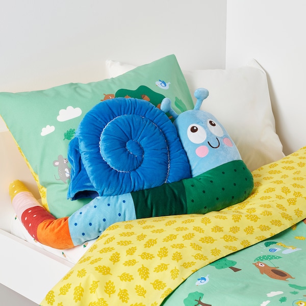 IKEA BRUMMIG cushion, snail shaped/multicolor, 35x14 in, Ikea Ireland | 4517AGHOX