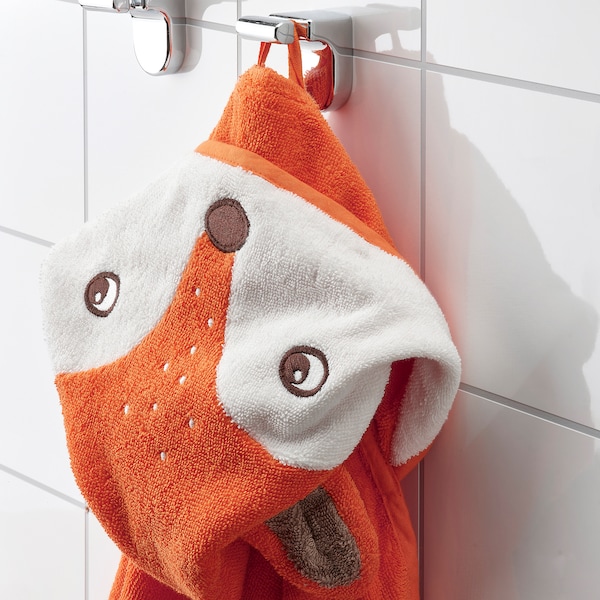 IKEA BRUMMIG towel with hood, 28x55 in Fox Shaped / Orange, Ikea Ireland | 7148ZTBAU