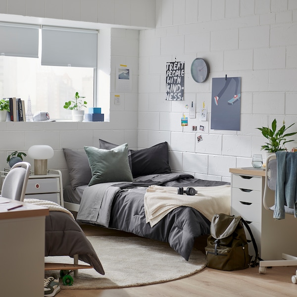 IKEA BRUNKRISSLA comforter set, Twin/Twin X-long Black, Ikea Ireland | 3526CZINL