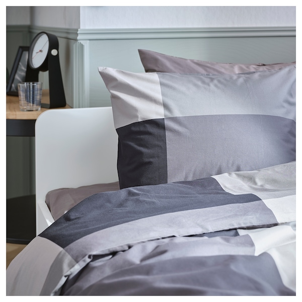 IKEA BRUNKRISSLA duvet cover and pillowcase(s), King Black, Ikea Ireland | 4761LUDIB