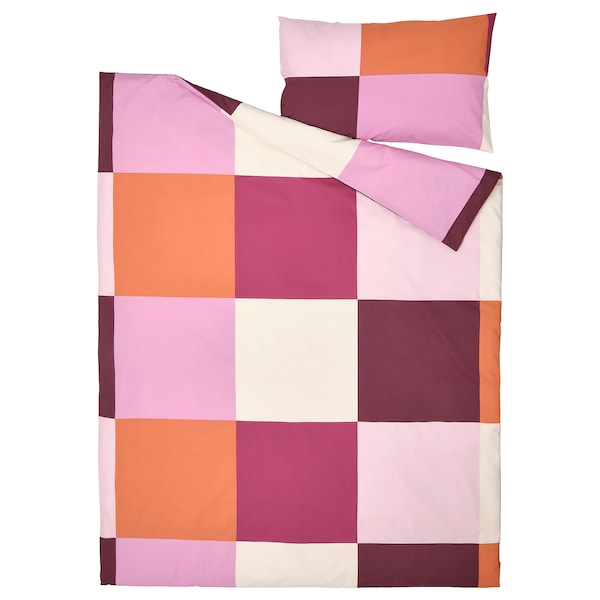 IKEA BRUNKRISSLA duvet cover and pillowcase(s), Twin Pink, Ikea Ireland | 9610IZCAU